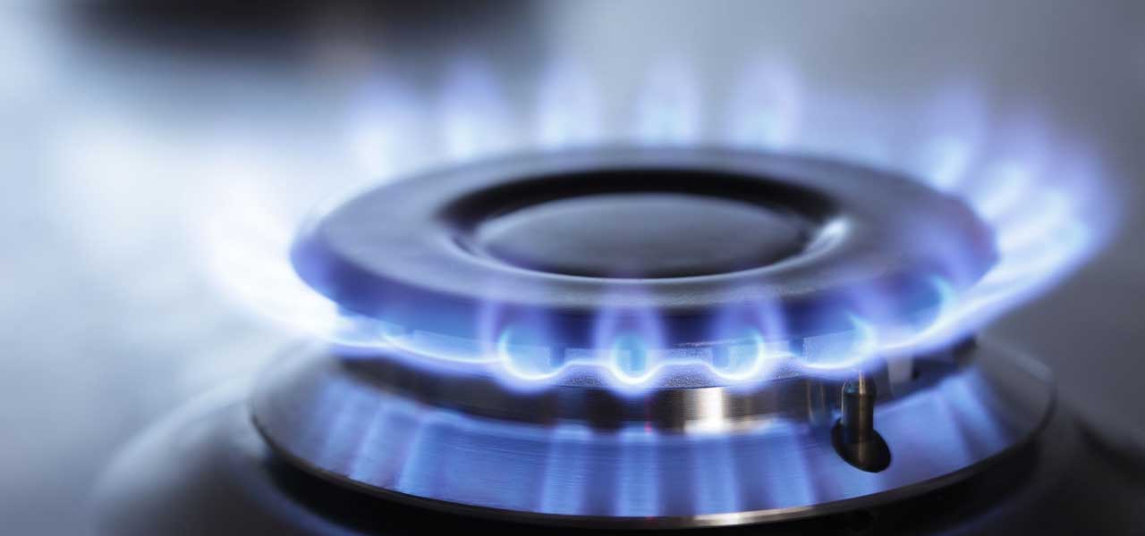 Lit Fire On a Gas Stove Top