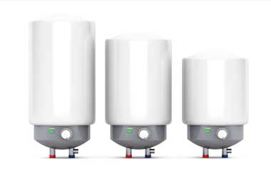 A Large, Medium, and Small Sized Electric Water Heater