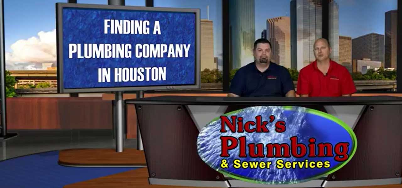 Experts Sitting at a News Desk in Houston Discuss Finding a Plumbing Company Near You