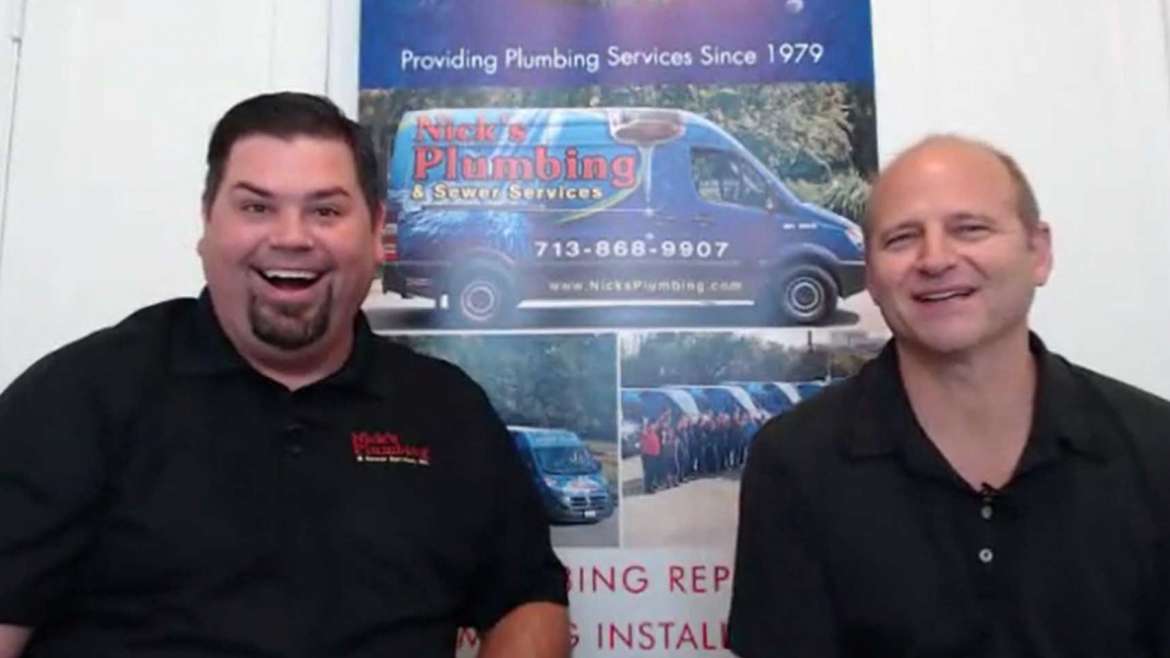Two of Nick's Plumbing Experts in Houston Talking Excitedly