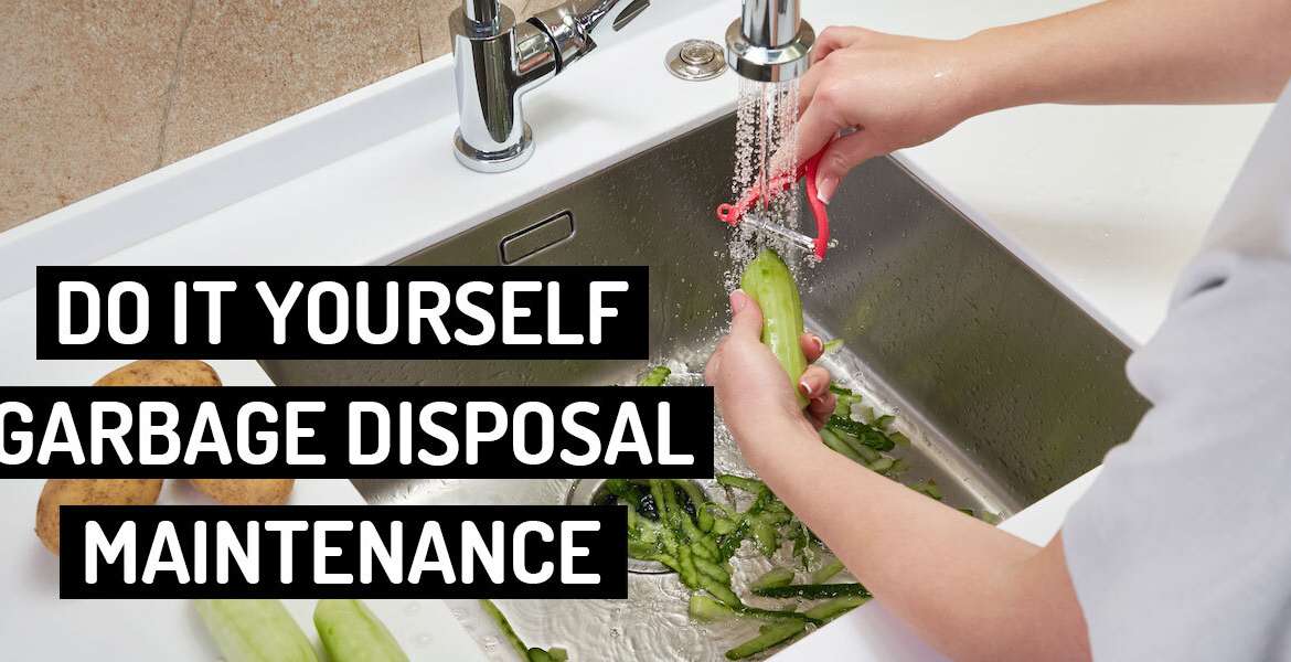 Man peeling the vegetables in garbage disposal