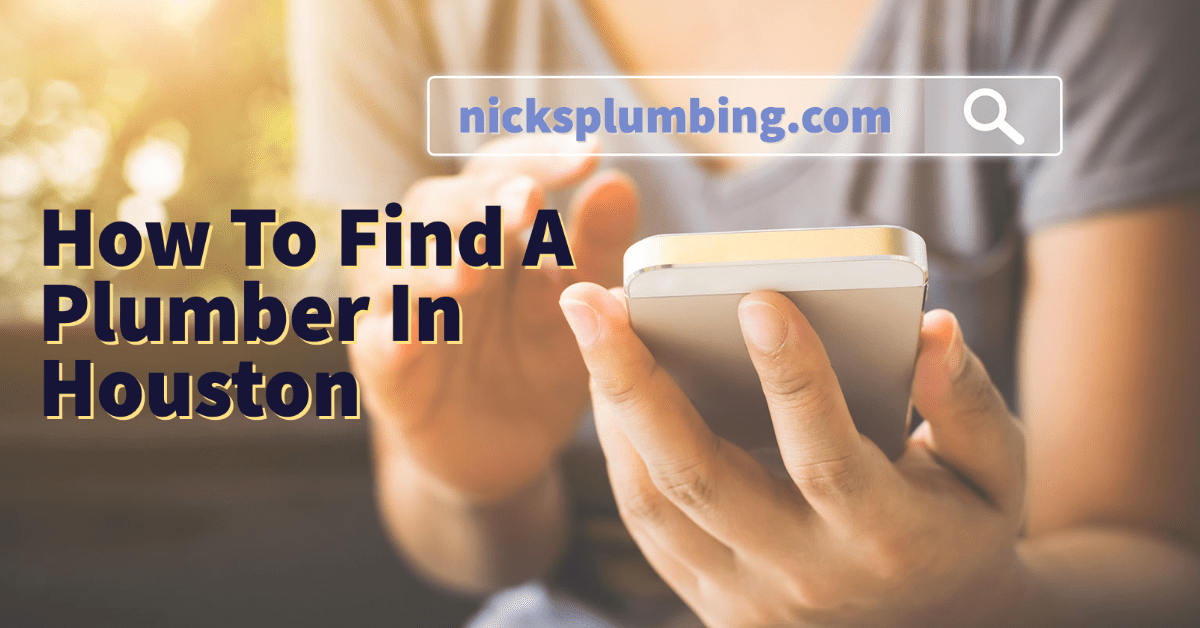 Woman Using Her Mobile Phone To Look for a Qualifed Plumber in Houston