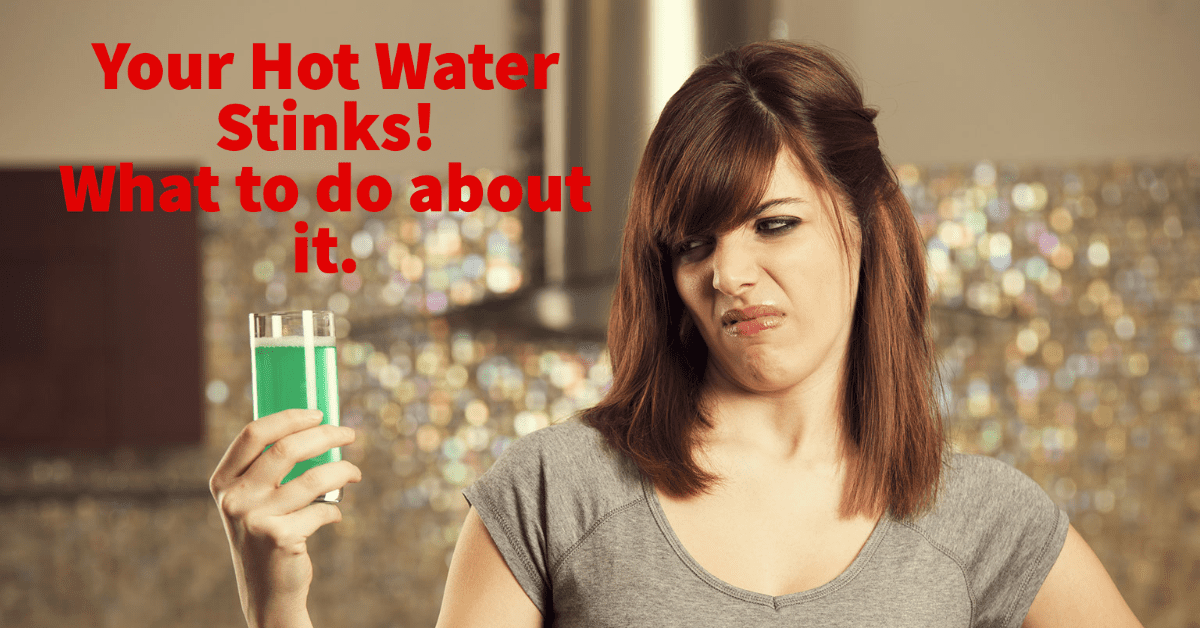 Woman Looking At a Glass of Smelly Hot Water